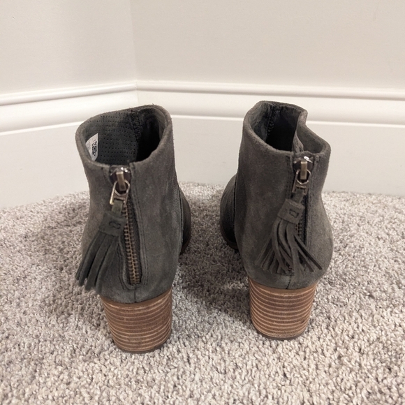 TOMS Leila Forrest Green Suede Booties sz 8.5 - Picture 4 of 6